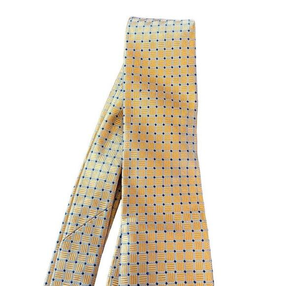 Jos A Bank Joseph Executive Collection Mens 100% Silk Orange Print Necktie Tie - Picture 9 of 16
